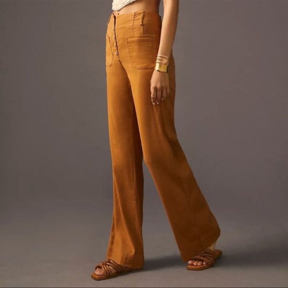 Anthropologie Maeve Relaxed Wide-Leg Trousers Pants NWT Size 14